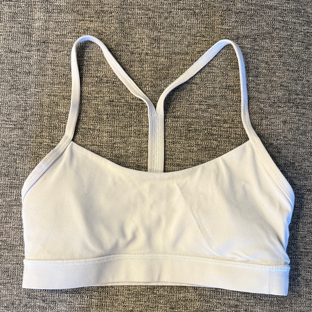 Lululemon White flow Y Bra